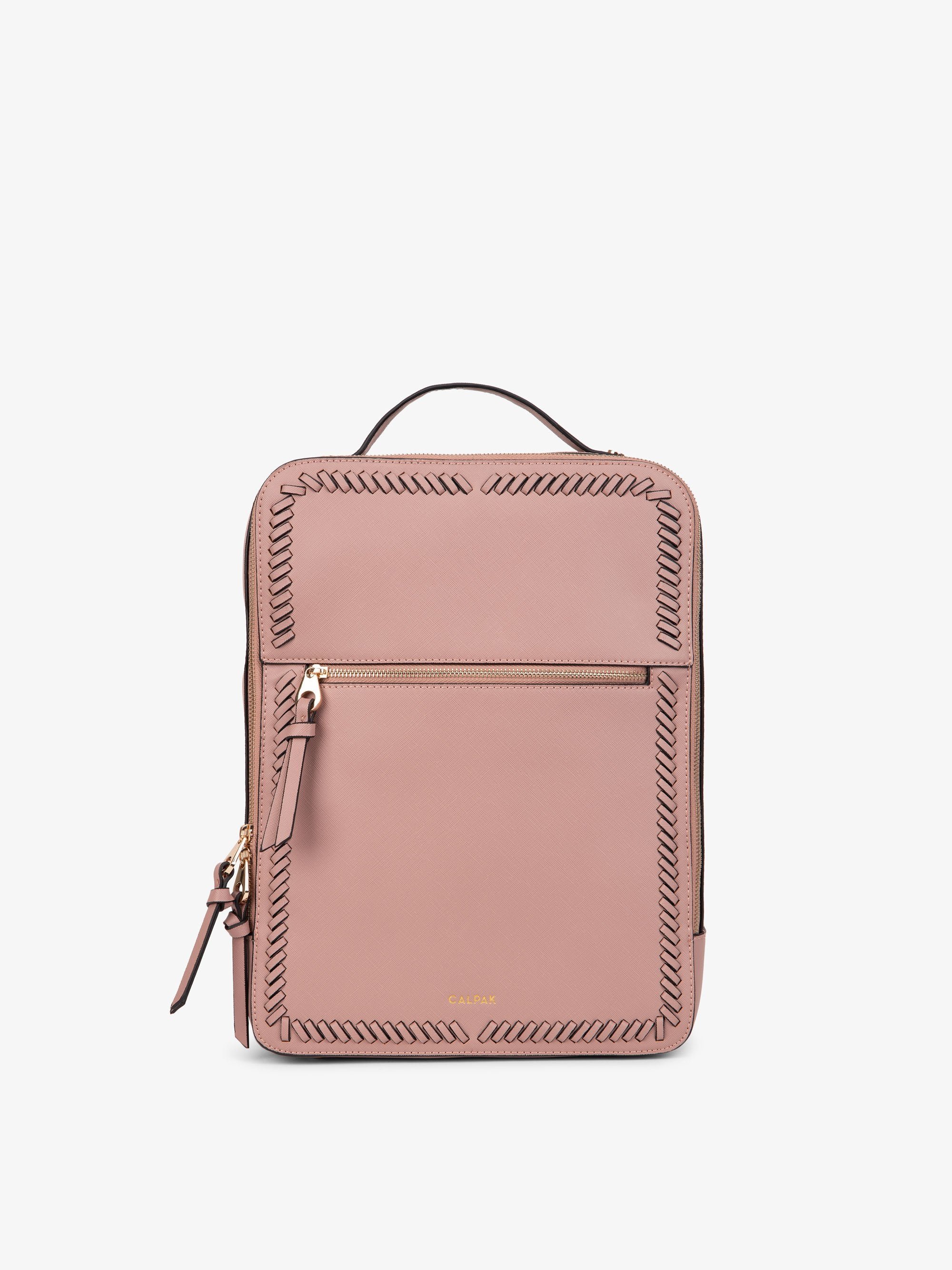 mauve pink CALPAK Kaya laptop backpack for women
