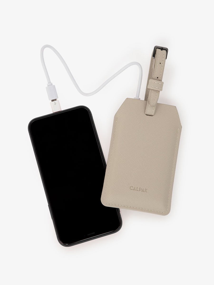 CALPAK portable charger in stone color