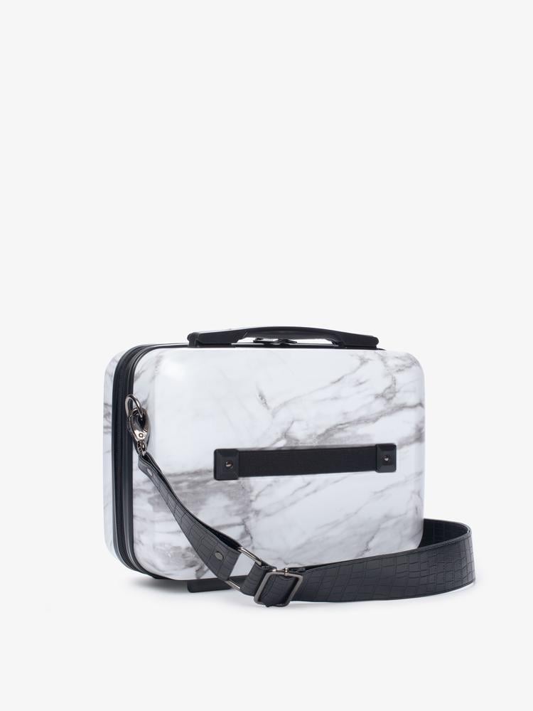 CALPAK travel vanity case for cosmetics and makeup in white marble