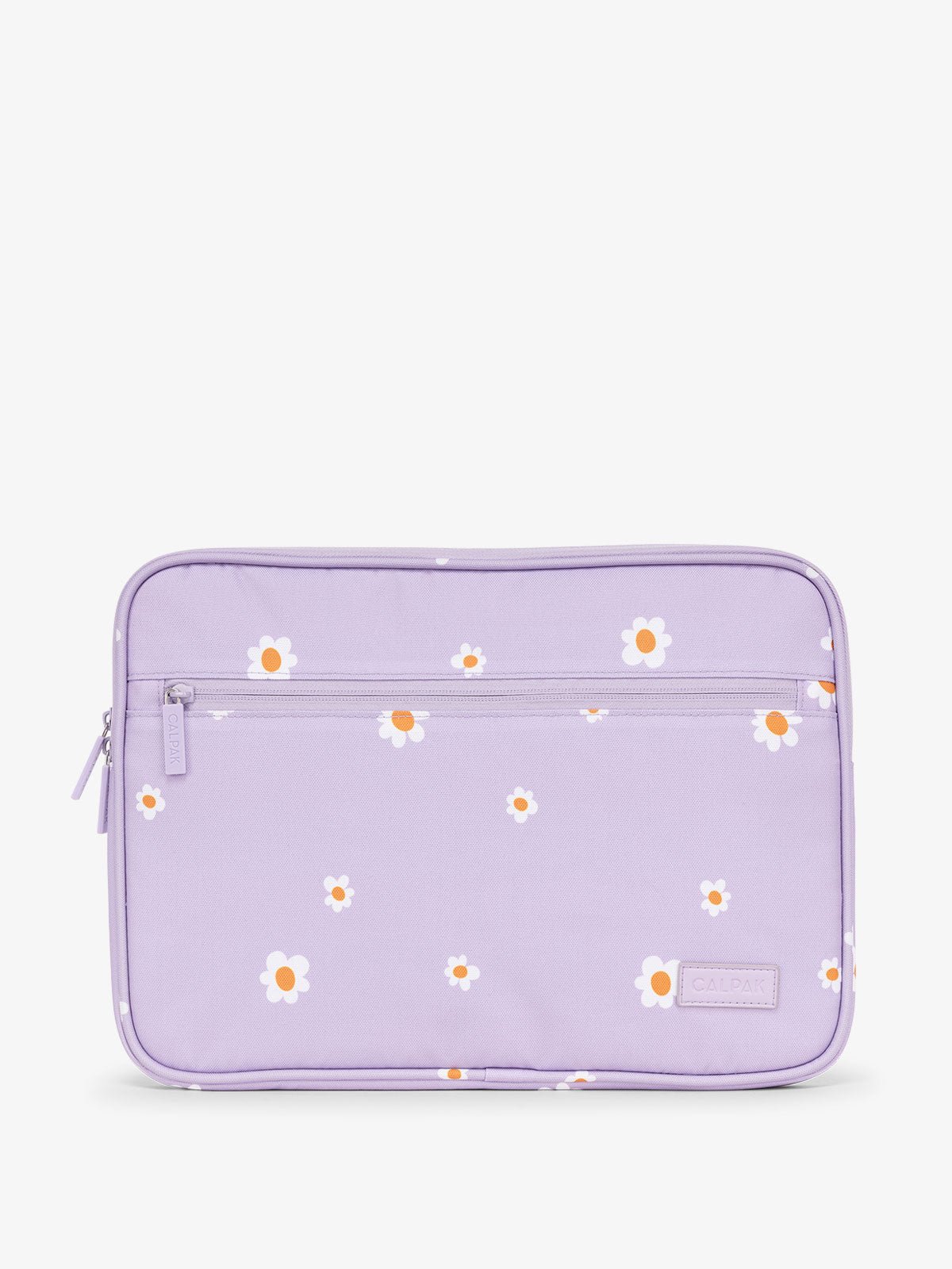CALPAK 13-14 Inch Laptop Case with zippered front pocket in orchid fields