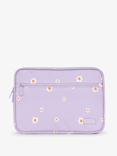 CALPAK 13-14 Inch Laptop Case with zippered front pocket in orchid fields; ALP2213-ORCHID-FIELDS