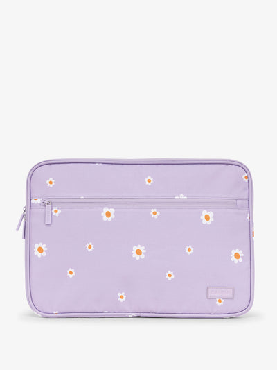 CALPAK 15-17 Inch Padded Laptop with zippered front pocket in orchid fields; ALP2217-ORCHID-FIELDS view 1