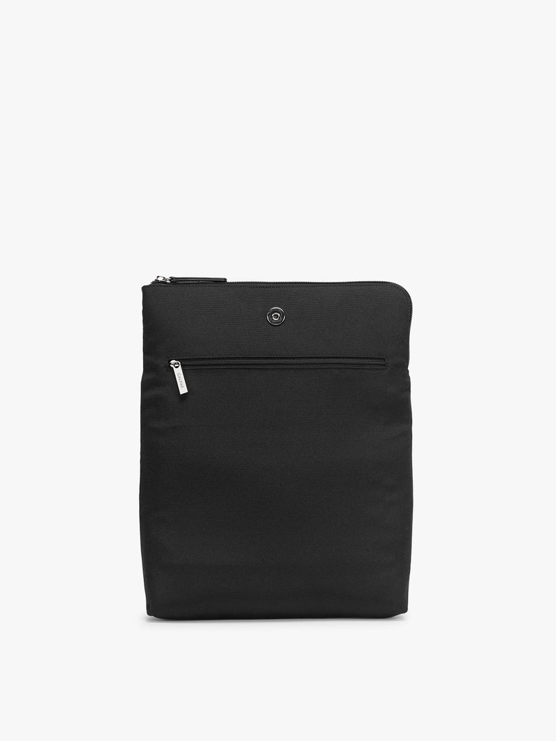 CALPAK Haven 14 inch Laptop Bucket Bag in Black removeable pocket sleeve