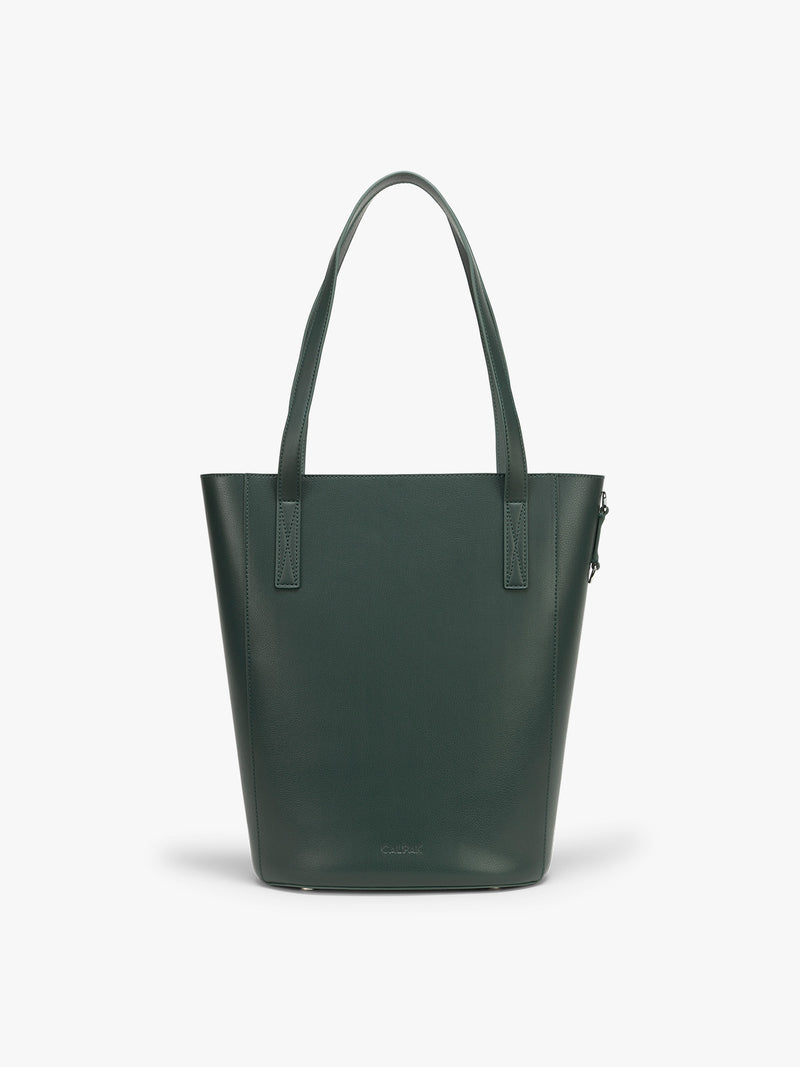 CALPAK Haven 14 inch Laptop Bucket Bag in dark green Forest front view