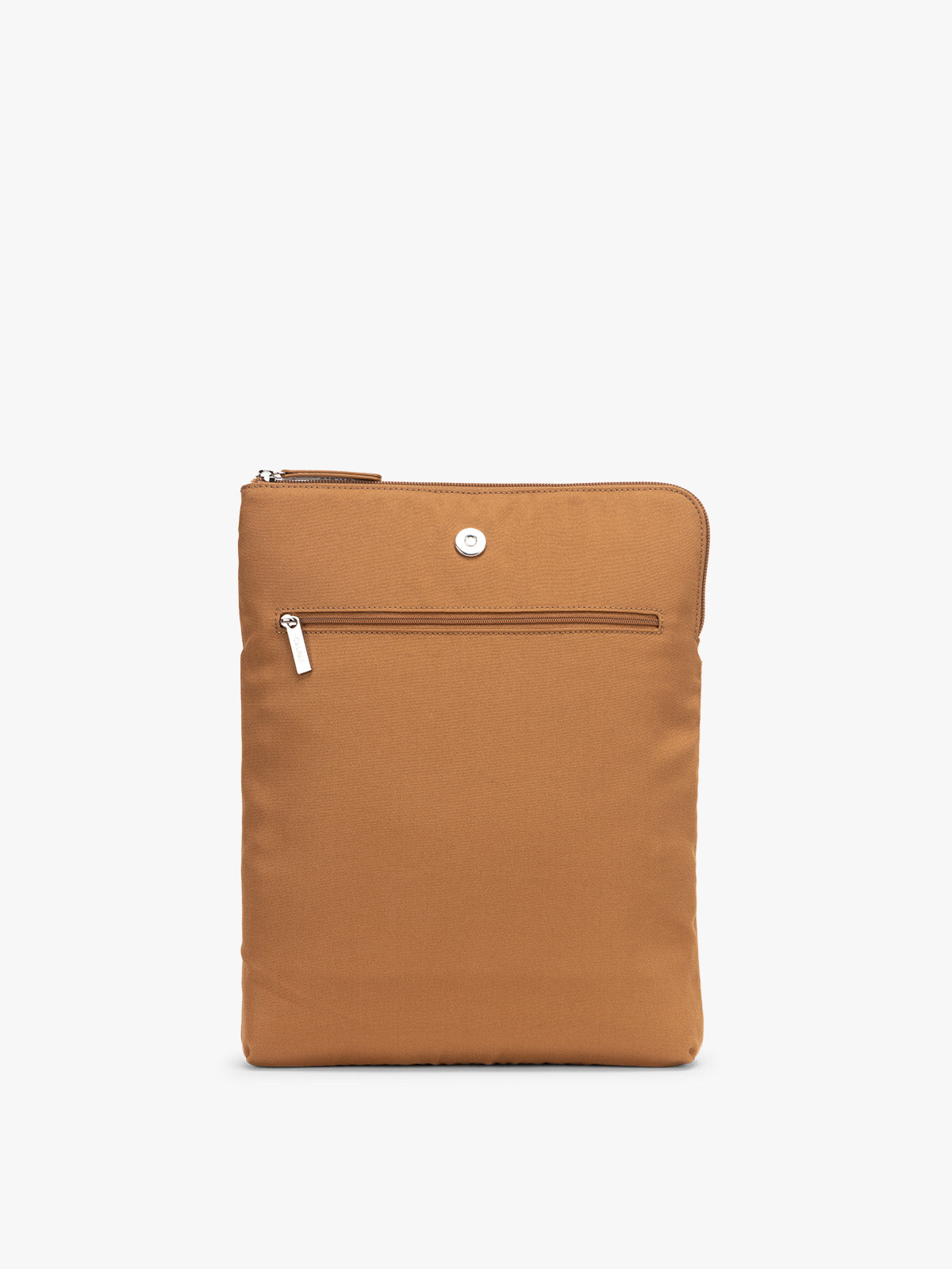 CALPAK Haven 14 inch Laptop Bucket Bag's removable sleeve pouch  in brown Toffee; ABU2501-TOFFEE