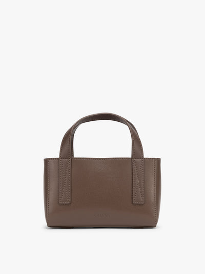 CALPAK Haven Mini Crossbody Bag in dark brown Espresso front view; AMC2501-ESPRESSO view 1