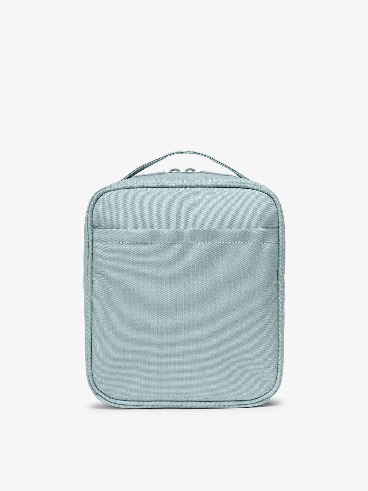 CALPAK Everything Cube in blue Bluebell back view with back pocket; ACE2401-BLUEBELL