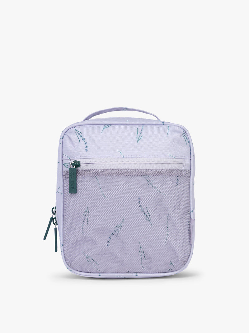 CALPAK Everything Cube in light purple with lavender flower print