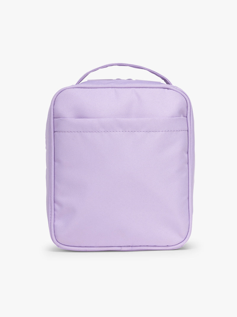 Backside of CALPAK Everything Cube in light purple Orchid