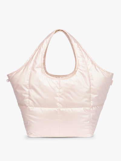 CALPAK Luka Everything Tote in light pink Pearlescent; AET2601-PEARLESCENT view 1