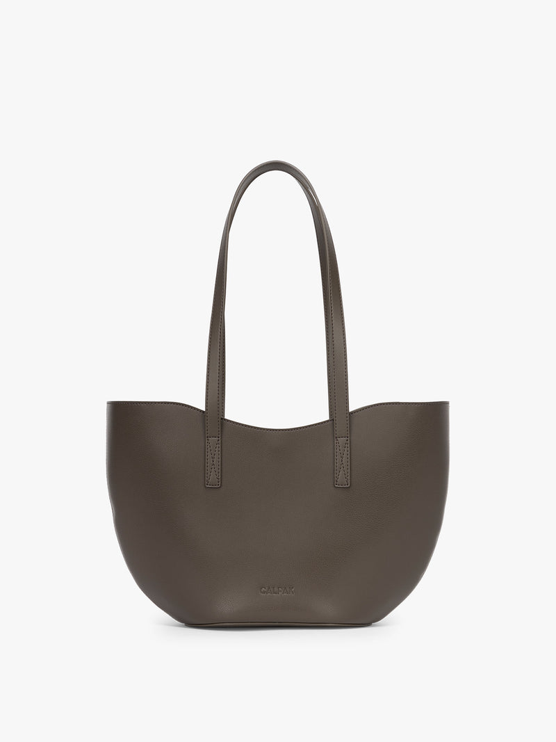 CALPAK Haven Tulip Tote in brown Mushroom