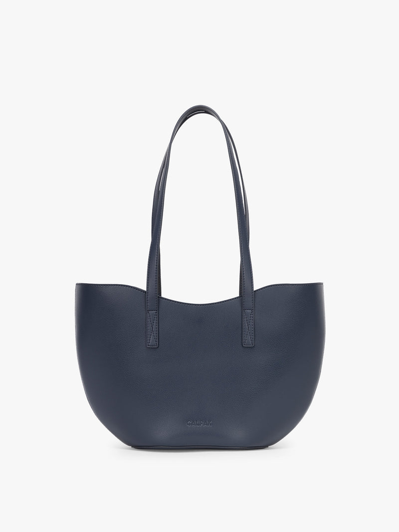 CALPAK Haven Tulip Tote in dark blue