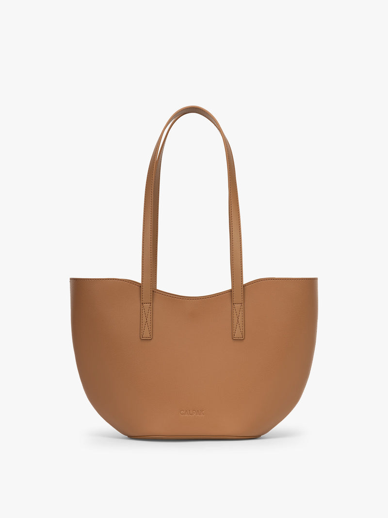 CALPAK Haven Tulip Tote in light brown Toffee