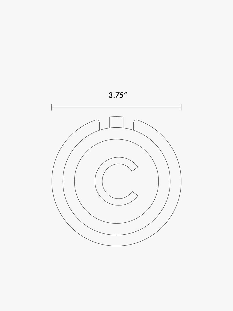 CALPAK line drawing diagram of Ice Pack (set of 2) of dimension showing 3.75" diameter