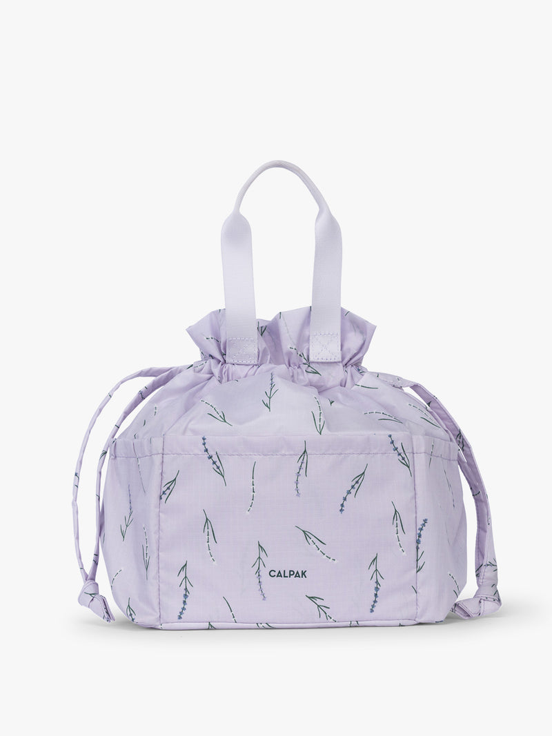 CALKPAK Insulated Lunch Bag in lavender purple with lavender flower print