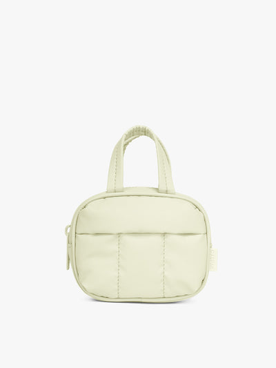 CALPAK Luka Duffel Zip Bag Charm in light green Celadon; ALK2501-CELADON view 1