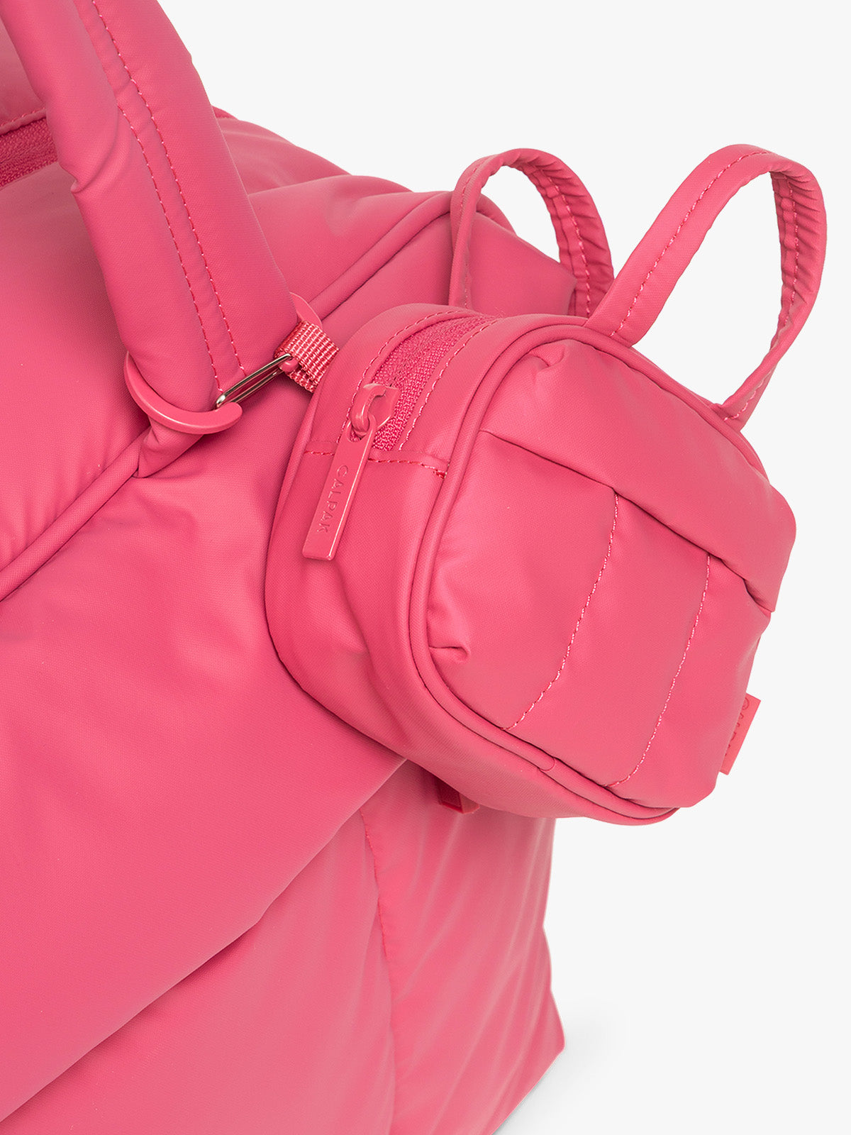 Luka Duffel Zip Bag Charm in Dragonfruit | CALPAK