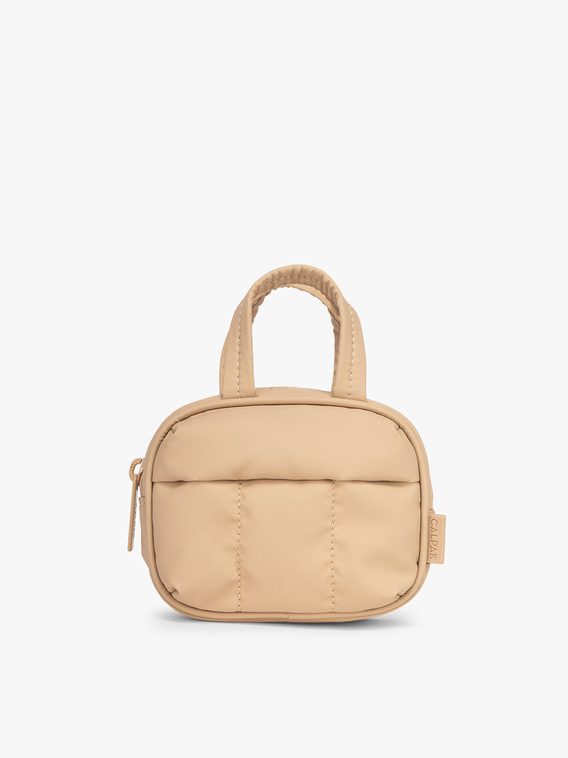 CALPAK Luka Duffel Zip Bag Charm in beige Latte