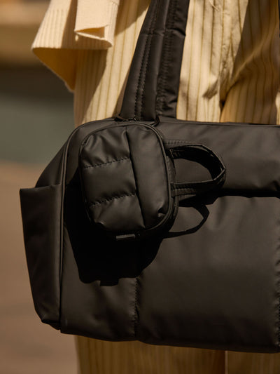 CALPAK Luka Duffel Key Pouch in brown Chocolate; ALK2501-CHOCOLATE view 2