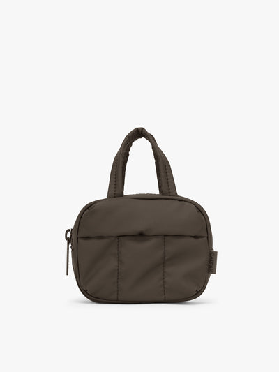 CALPAK Luka Duffel Zip Bag Charm in brown Mushroom; ALK2501-MUSHROOM view 1