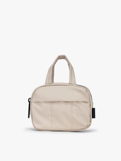 CALPAK Luka Duffel Key Pouch in white Oatmeal; ALK2501-OATMEAL