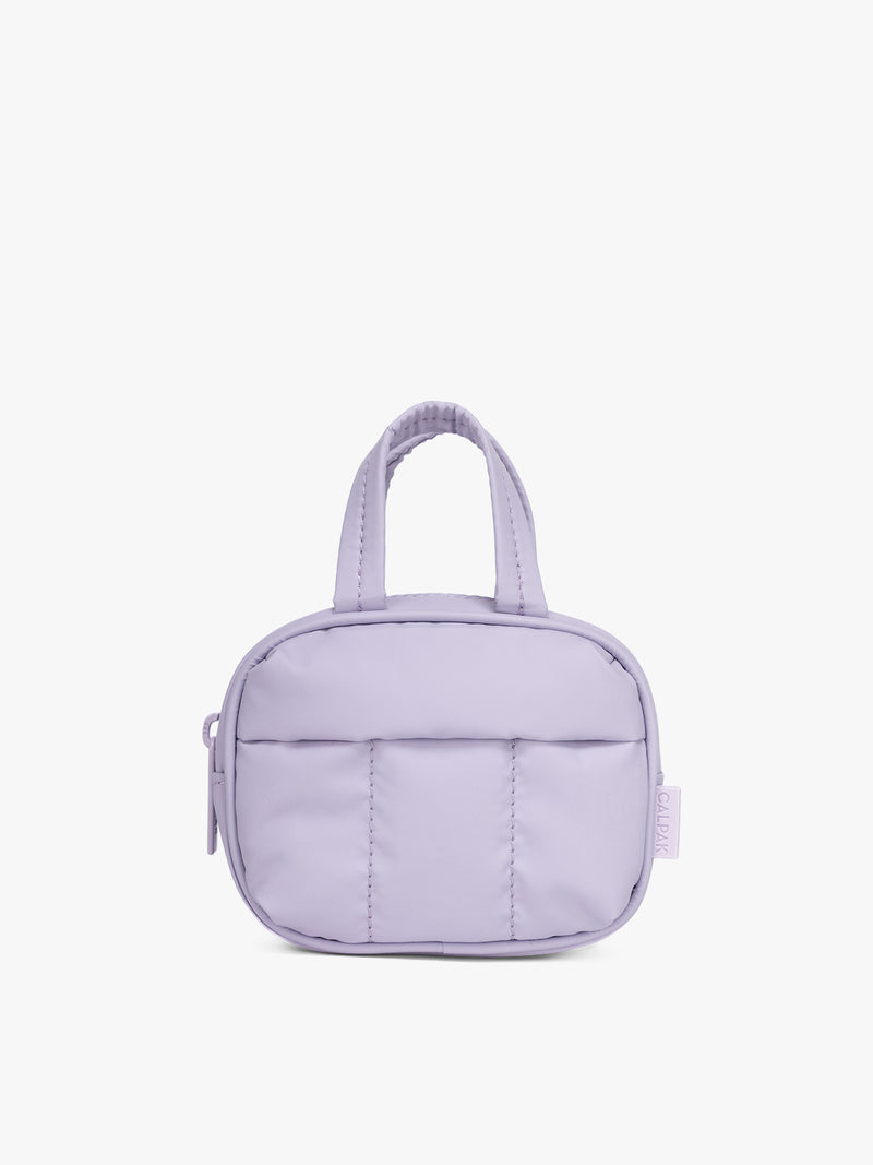CALPAK Luka Duffel Zip Bag Charm in lavender Orchid