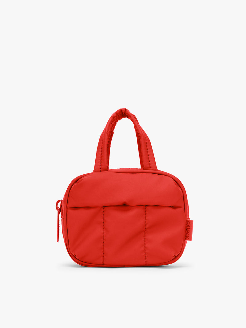 CALPAK Luka Duffel Zip Bag Charm in red Tomato