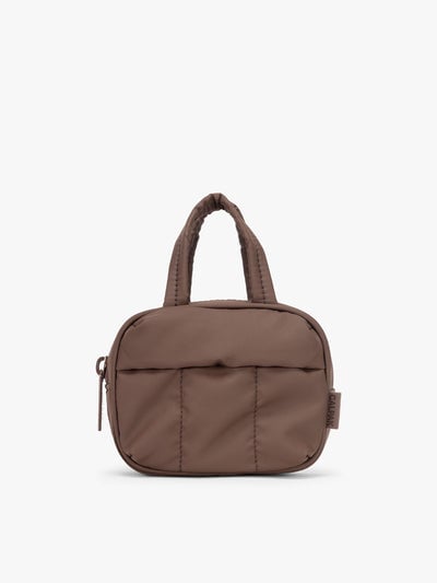 CALPAK Luka Duffel Key Pouch in brown monochrome Walnut; ALK2501-WALNUT