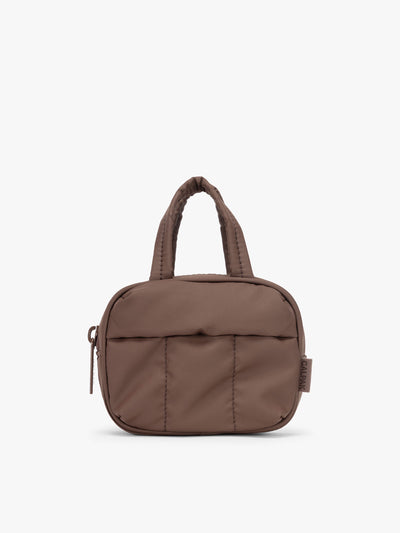 CALPAK Luka Duffel Key Pouch in brown monochrome Walnut; ALK2501-WALNUT view 1