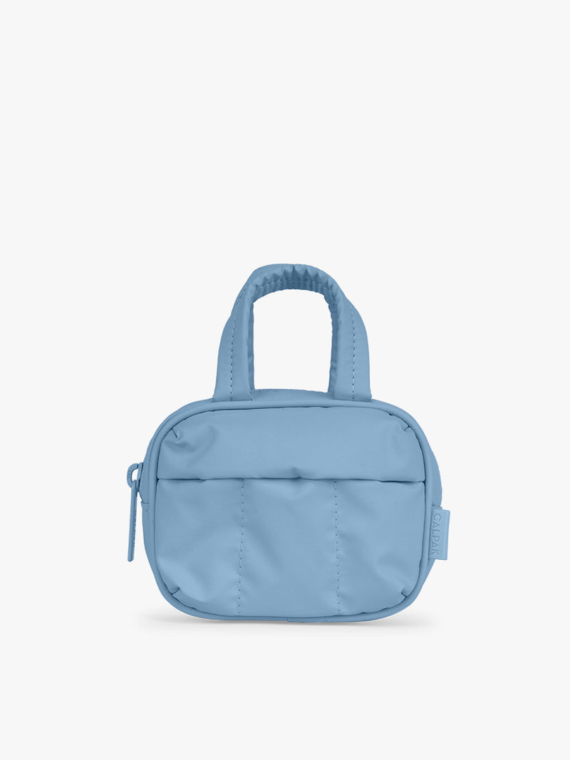 CALPAK Luka Duffel Zip Bag Charm in light blue French Blue