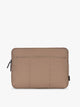 CALPAK Luka 14" Padded Laptop Sleeve with soft, puffy exterior in chocolate; ALL2401-CHOCOLATE