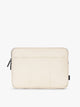 CALPAK Luka 14" Padded Laptop Sleeve with soft, puffy exterior in oatmeal; ALL2401-OATMEAL