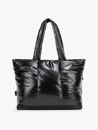 CALPAK Luka Expandable Tote in Glazed Black; ALT2201-GLAZED-BLACK view 1