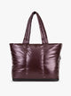 CALPAK Luka Expandable Tote in maroon Dark Cherry; ALT2201-GLAZED-DARK-CHERRY