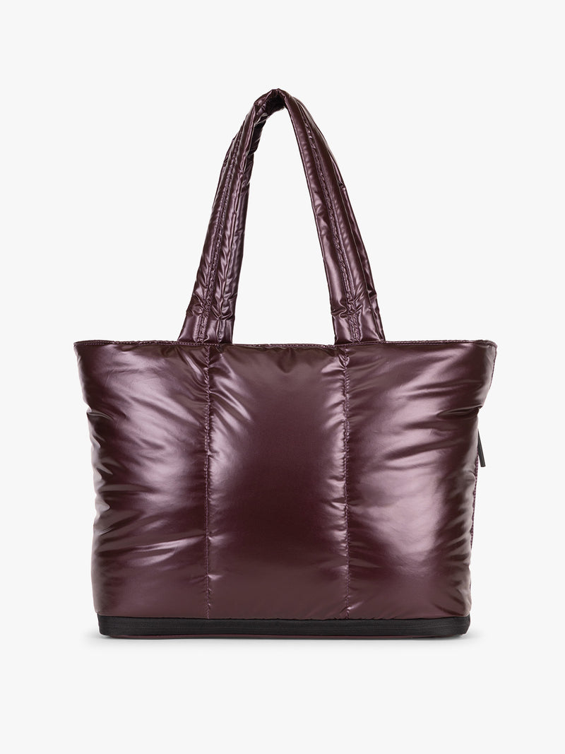 CALPAK Luka Expandable Tote in maroon Dark Cherry