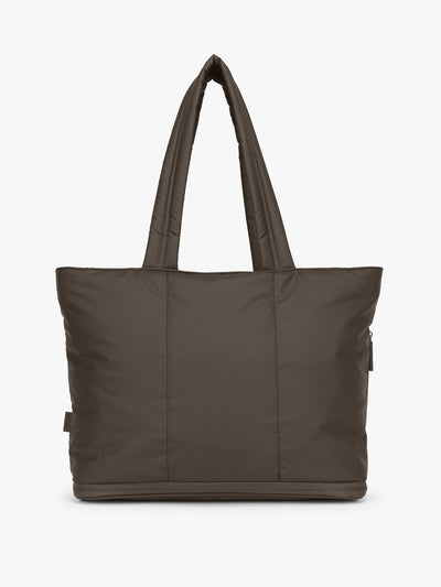 CALPAK Luka Expandable Tote in brown Mushroom; ALT2201-MUSHROOM view 1