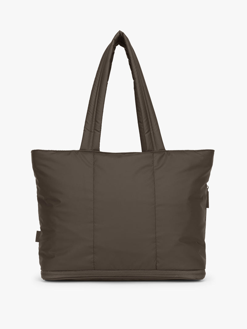 CALPAK Luka Expandable Tote in brown Mushroom