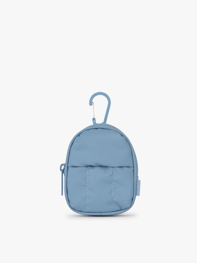 CALPAK Luka Backpack Zip Bag Charm in light blue French Blue; AMB2201-FRENCH-BLUE view 1