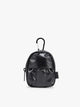 CALPAK Luka Backpack Key Pouch in Glazed Black on a white background; AMB2201-GLAZED-BLACK