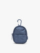 CALPAK Luka Backpack Zip Bag Charm in metallic dark blue Metallic Indigo; AMB2201-METALLIC-INDIGO