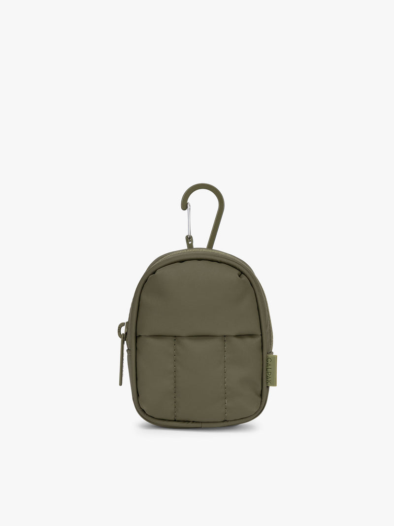 CALPAK Luka Backpack Key Pouch in dark green Pine