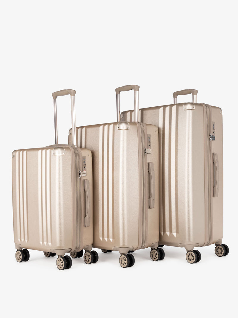 Ambeur 3-Piece Luggage Set in Gold CALPAK