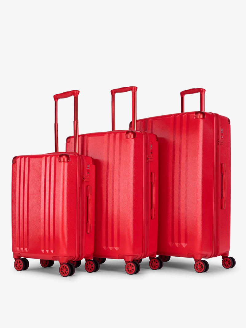 Ambeur 3-Piece Luggage Set in Metallic Red CALPAK