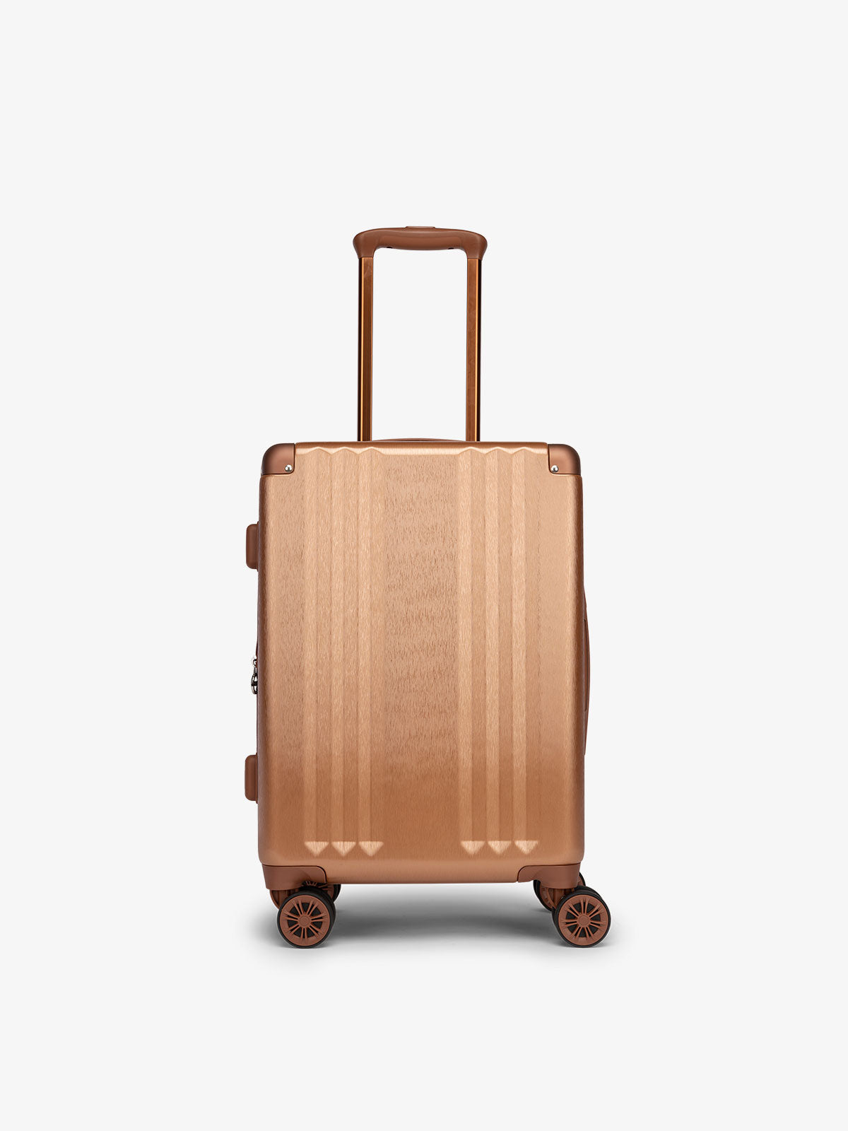 CALPAK Ambeur carry-on luggage with 360 spinner wheels in copper