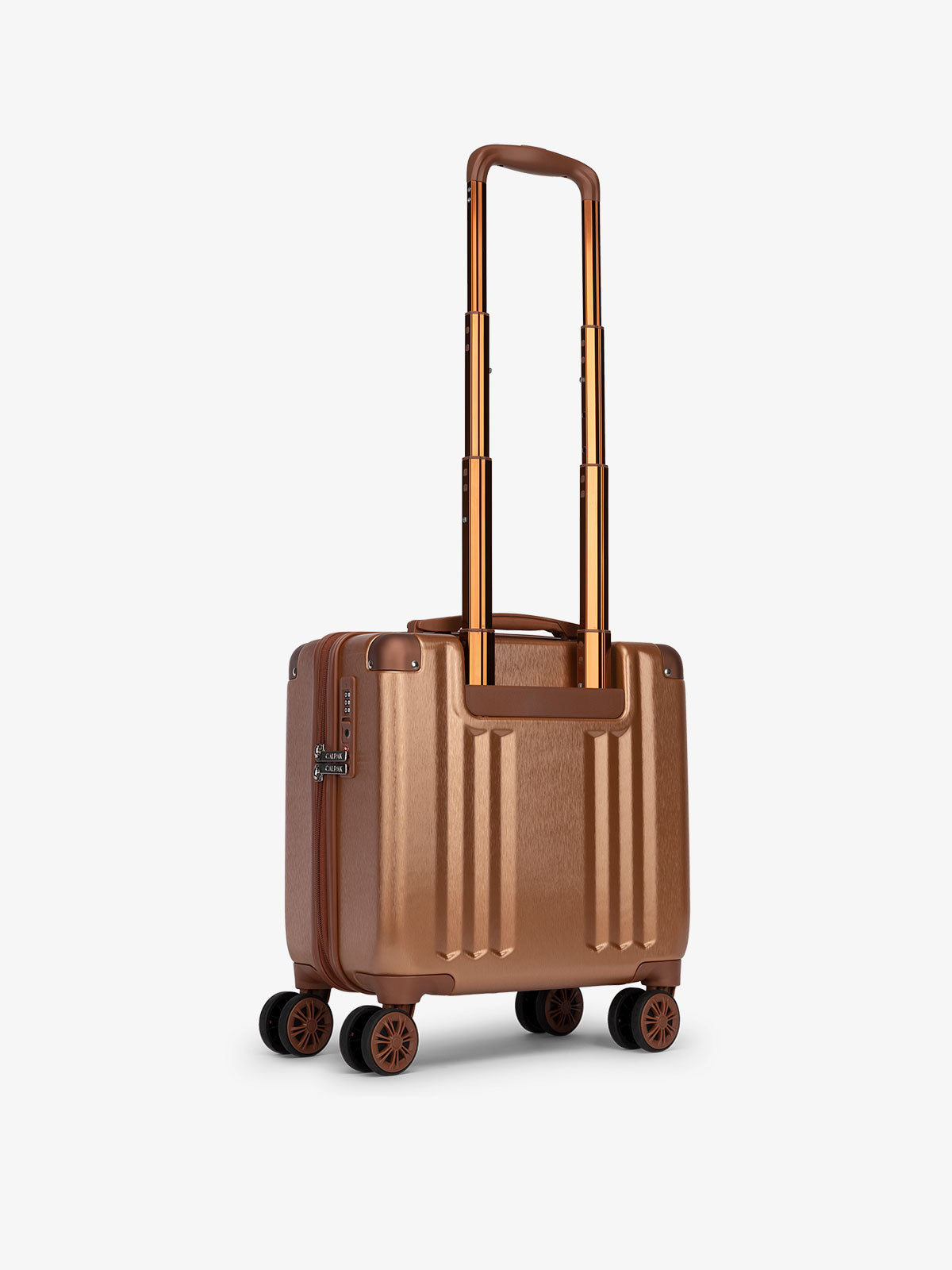 CALPAK Ambeur small carry-on suitcase with top handle in copper; LAM1014-COPPER