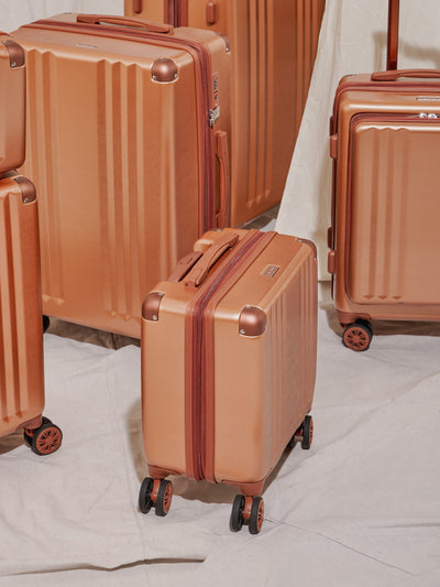 CALPAK Ambeur small carry-on luggage with 360 spinner wheels in copper; LAM1014-COPPER
