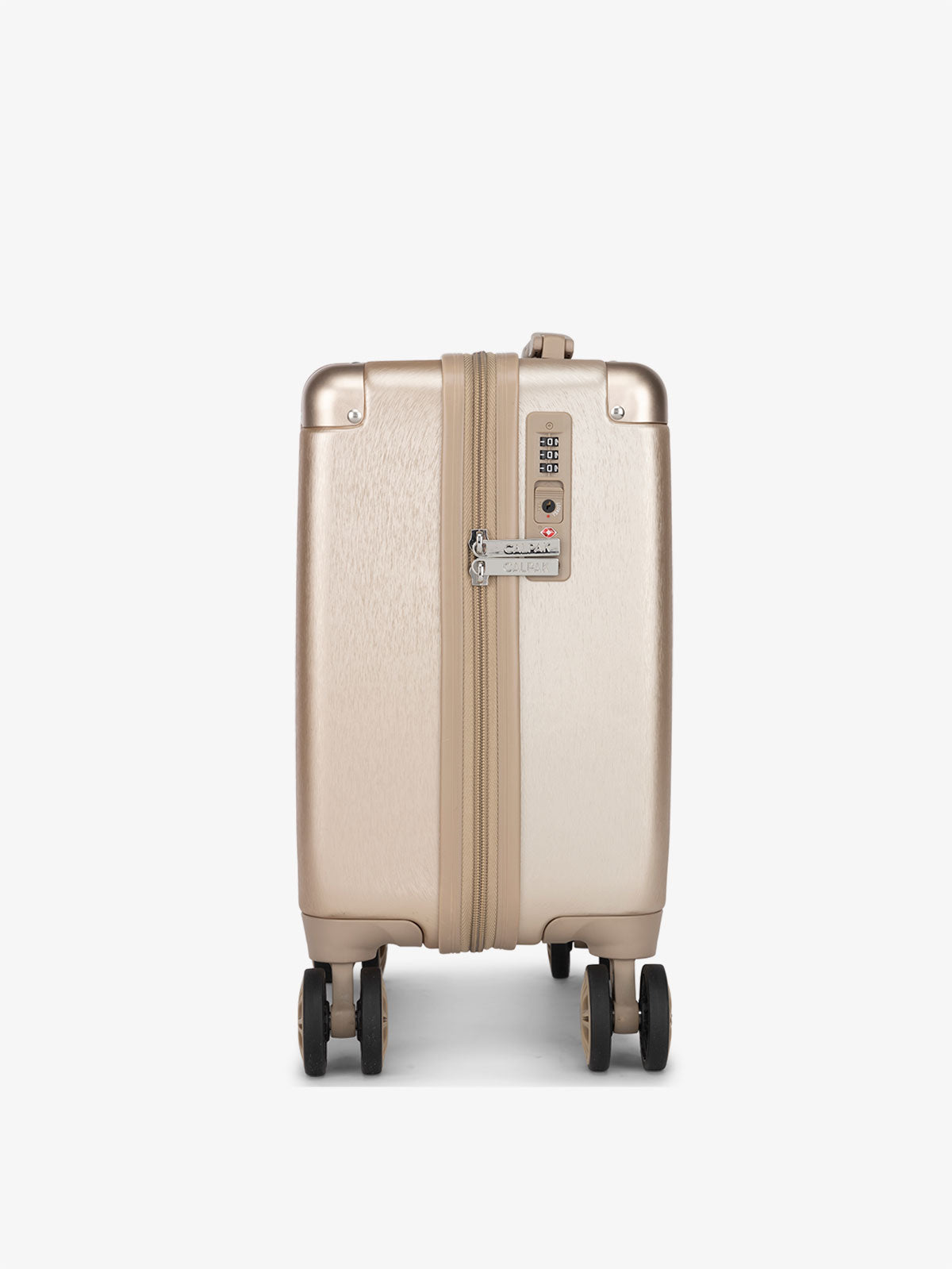 CALPAK Ambuer small suitcase carry on with TSA lock in gold; LAM1014-GOLD