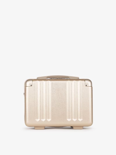 CALPAK gold travel vanity case for makeup; CC1801-GOLD