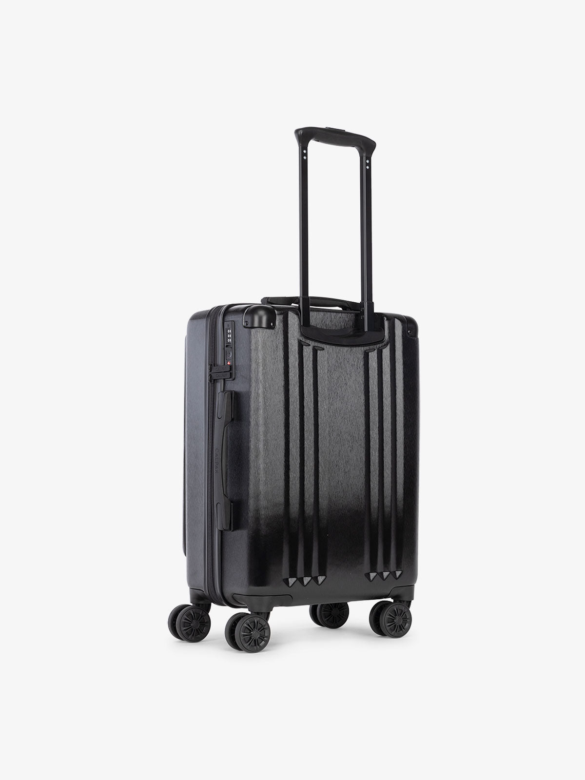 CALPAK Ambeur lightweight carry-on luggage with laptop front pocket, TSA lock and 360 spinner wheels in black; LAM1020-FP-BLACK