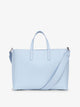 CALPAK Haven Laptop Tote Bag front view in light blue;  ATO2101-HYDRANGEA